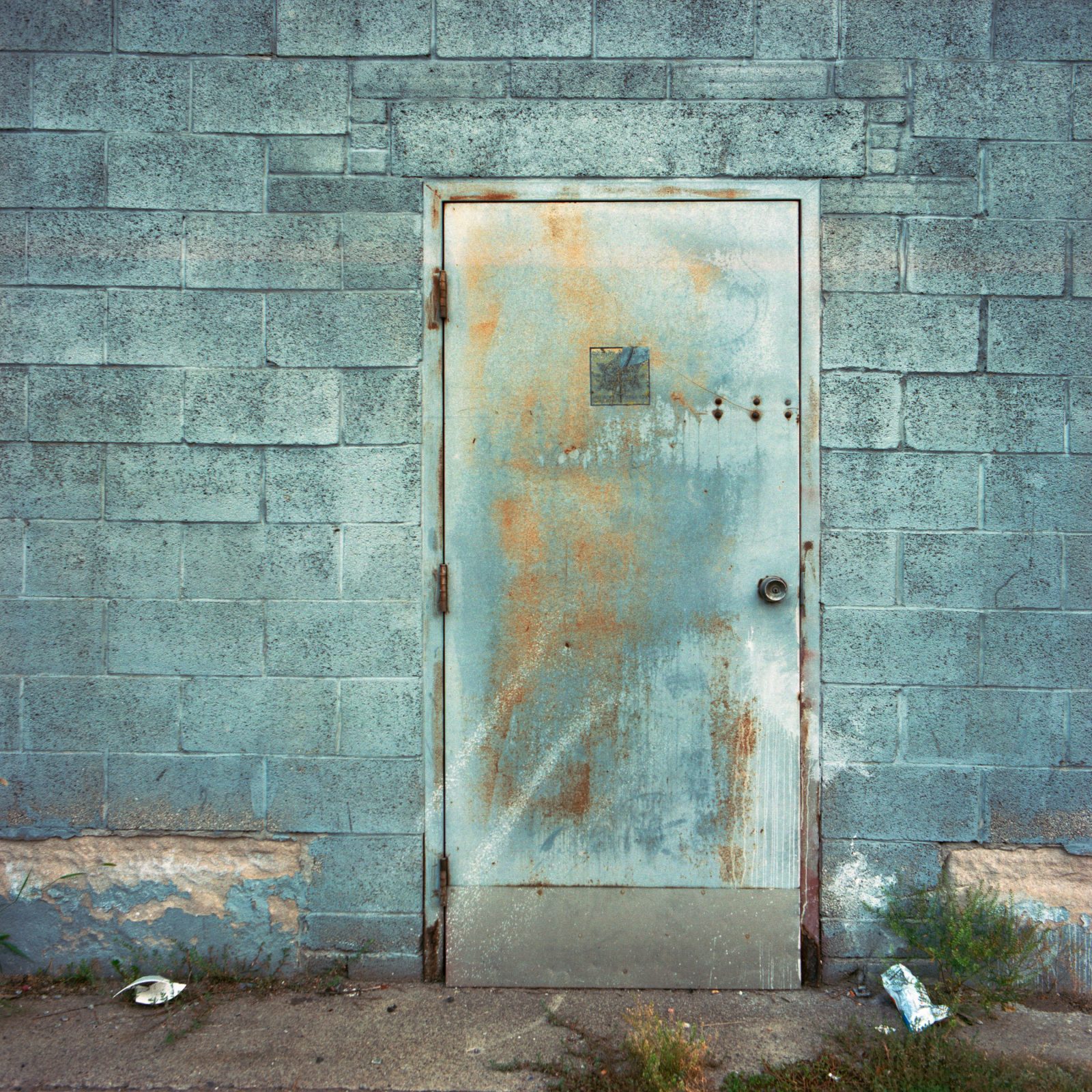 Blue door in Detroit